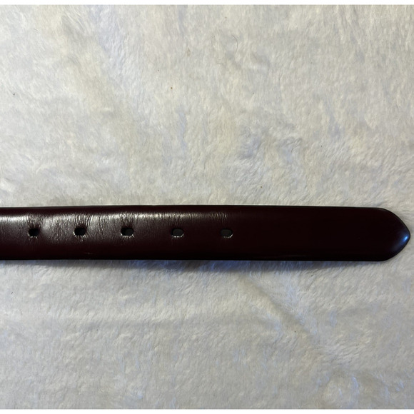 Round Tree York 42 Mens Smooth Leather Dress Belt Brown Silver Buckle B055047 - Picture 16 of 16